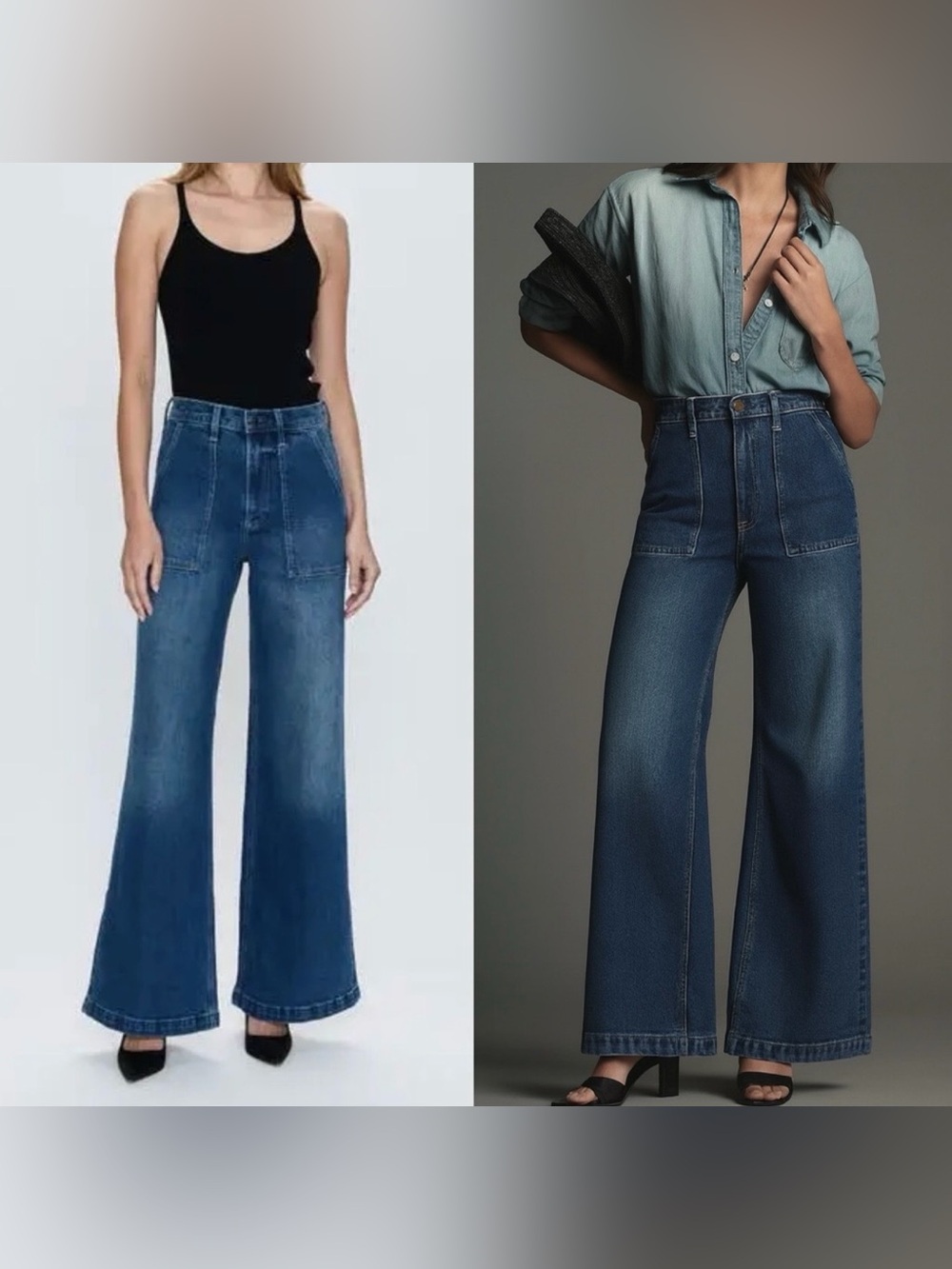 Pistola lana bella wide leg high rise jeans